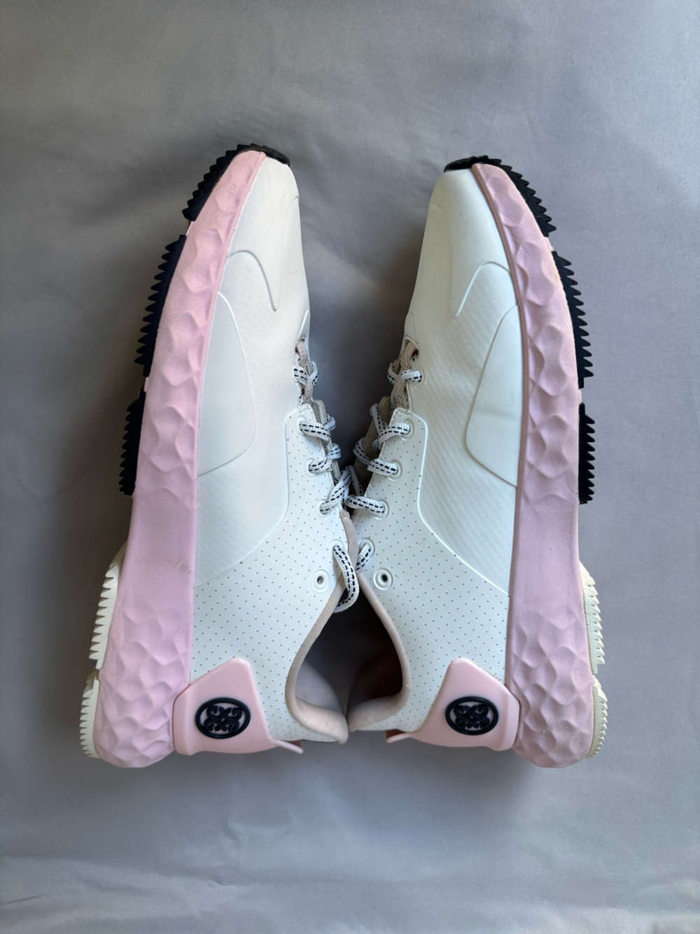 G/FORE White and Light Pink Women's Golf Sneakers Size 9